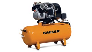 Oil-lubricated workshop compressors